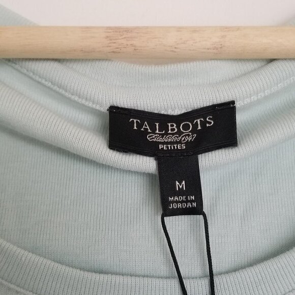 NEW Talbots Floral Accent Cotton Blend Top Medium - Picture 5 of 6